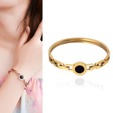 Stainless Steel Bracelet with Acrylic Round Accessories
