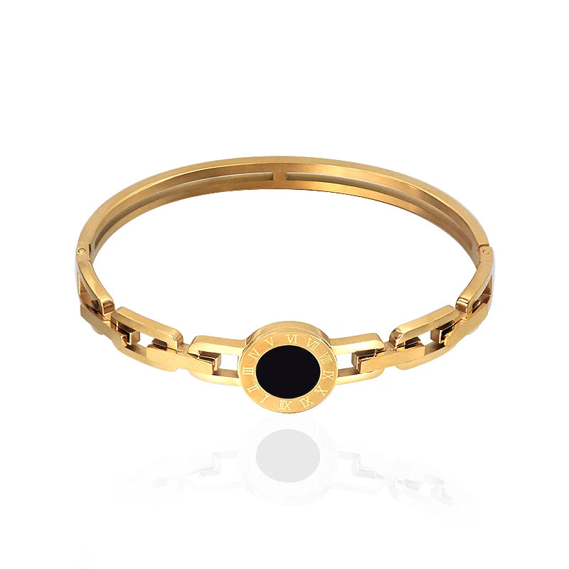 Stainless Steel Bracelet with Acrylic Round Accessories