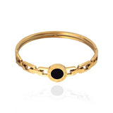 Stainless Steel Bracelet with Acrylic Round Accessories