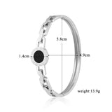 Stainless Steel Bracelet with Acrylic Round Accessories