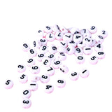 Acrylic Round Beads Single Numbers Flat Letter Spacer Accessories