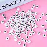 Acrylic Round Beads Single Numbers Flat Letter Spacer Accessories