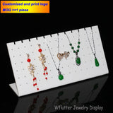 Acrylic Silver Background Necklace Display Stand