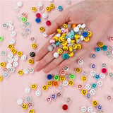 Acrylic Smile Beads For Jewelry Making Round Letter Beads Set