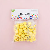 Acrylic Smile Beads For Jewelry Making Round Letter Beads Set