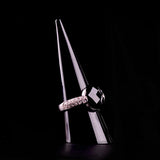 Acrylic Solid Finger Cone Ring Stand Display Holder Clear/Frosted