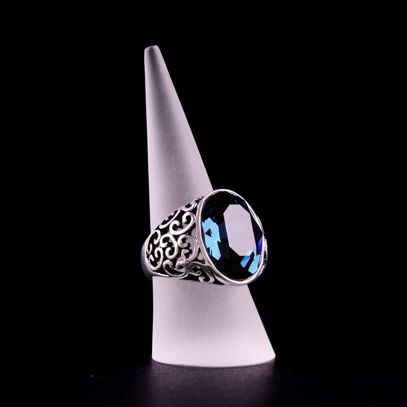 Acrylic Solid Finger Cone Ring Stand Display Holder Clear/Frosted