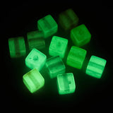 Acrylic Square Luminous Beads 14mm 10pcs Glow In The Dark DIY Bracelet Necklace