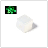 Acrylic Square Luminous Beads 14mm 10pcs Glow In The Dark DIY Bracelet Necklace