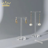 Acrylic T-Shaped Earring Display Stand Jewelry Counter Shooting Prop
