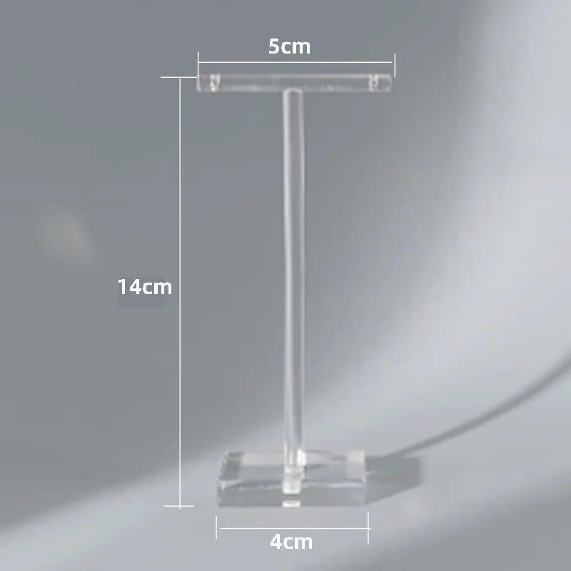 Acrylic T-Shaped Earring Display Stand Jewelry Counter Shooting Prop