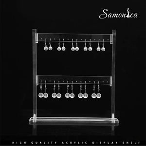 Acrylic 2 Layer Jewelry Display Rack Earrings Storage Stand