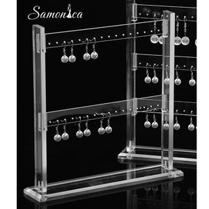 Acrylic 2 Layer Jewelry Display Rack Earrings Storage Stand