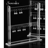 Acrylic 2 Layer Jewelry Display Rack Earrings Storage Stand