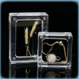 Acrylic Jewelry Box Organizer Transparent Cover Magnet Storage Box