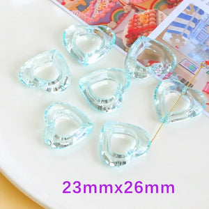 Acrylic Transparent Heart Beads DIY Material
