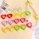 Acrylic Transparent Heart Beads DIY Material