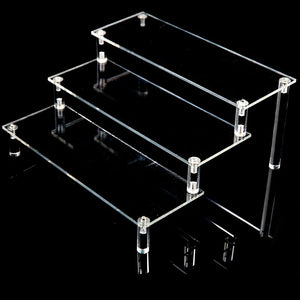 Acrylic 3-layer Jewelry Wallet Cosmetics Organizer Display Stand