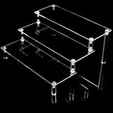Acrylic 3-layer Jewelry Wallet Cosmetics Organizer Display Stand