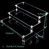 Acrylic 3-layer Jewelry Wallet Cosmetics Organizer Display Stand