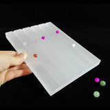 Acrylic V-Groove Stone Display Stand Clear Gemstone Display Seat