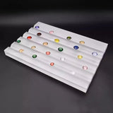 Acrylic V-Groove Stone Display Stand Clear Gemstone Display Seat