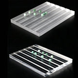 Acrylic V-Groove Stone Display Stand Clear Gemstone Display Seat