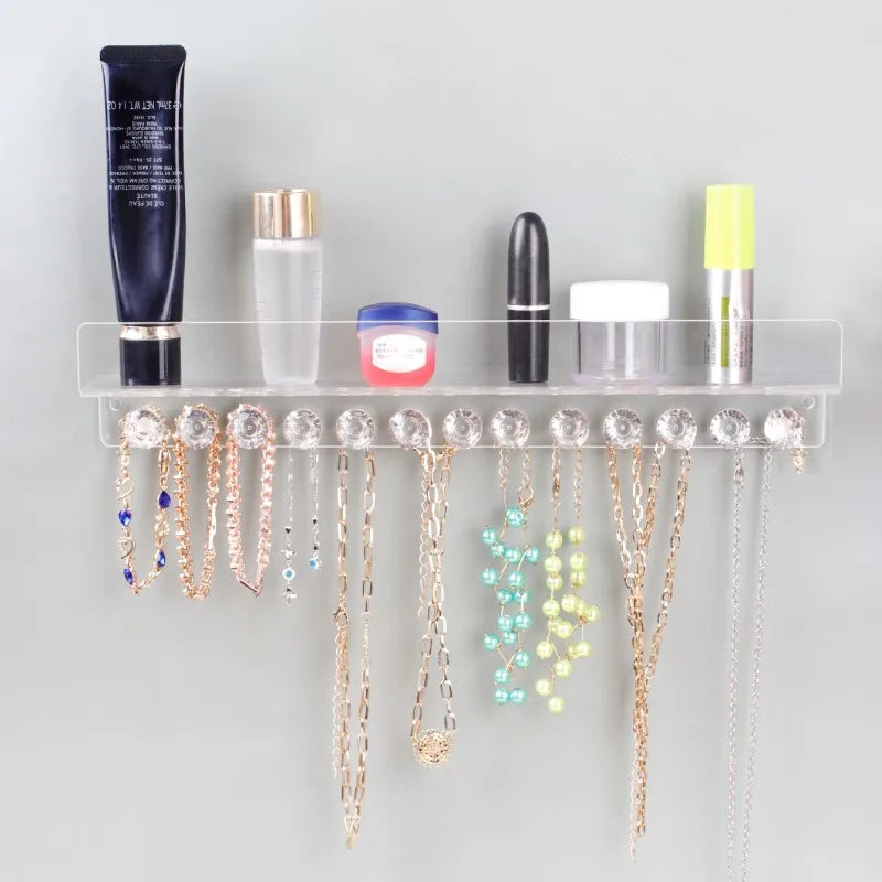 Acrylic Wall Mounted Bathroom Jewelry Organizer