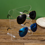 Acrylic/Wood Sunglass Display Rack Eyeglasses Stand Jewelry Holder Showcase