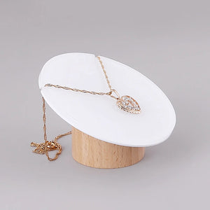 Acrylic Wood Necklace Stand Bracelet Holder Pendant Display