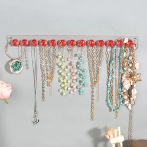 Acrylic Jewelry Organizer with Hooks for Necklace Bracelets