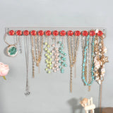 Acrylic Jewelry Organizer with Hooks for Necklace Bracelets