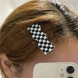 Acrylic lattice hair clip red