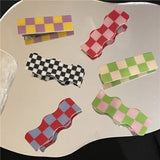 Acrylic lattice hair clip red
