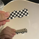 Acrylic lattice hair clip red