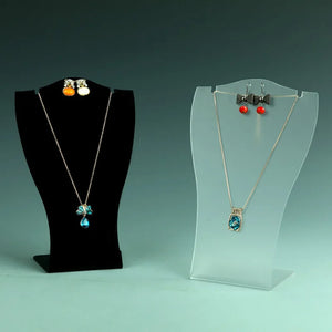 Acrylic Necklace & Earrings Display Stand Jewelry Holder