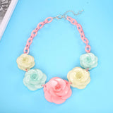 Acrylic Flower Necklace Personalized Clavicle Chain Jewelry
