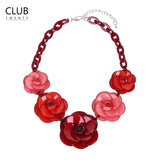 Acrylic Flower Necklace Personalized Clavicle Chain Jewelry