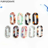 Acrylic Flower Pendant Earrings Retro Jewelry DIY Accessories 8pcs