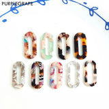 Acrylic Flower Pendant Earrings Retro Jewelry DIY Accessories 8pcs