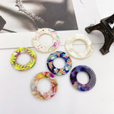 Acrylic Resin Ring Pendant Earrings DIY Accessories