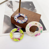 Acrylic Resin Ring Pendant Earrings DIY Accessories