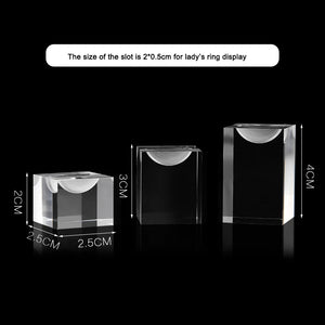 Acrylic Rings Display Stand Holder Jewelry Organizer Set Case