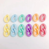 Acrylic Rubber Paint Chain Key Chain Buckle DIY Accessories 10pcs