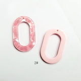Acrylic Single Hole Elliptical Decoration Earrings Link