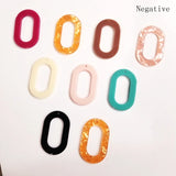 Acrylic Single Hole Elliptical Decoration Earrings Link
