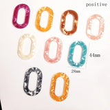 Acrylic Single Hole Elliptical Decoration Earrings Link