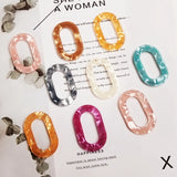 Acrylic Single Hole Elliptical Decoration Earrings Link