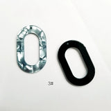 Acrylic Single Hole Elliptical Decoration Earrings Link