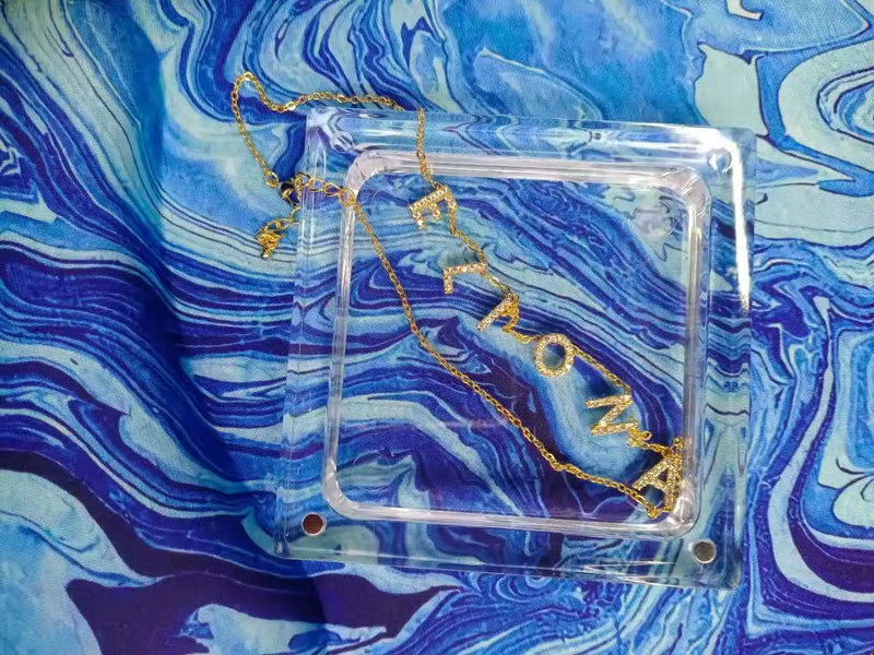 Acrylic Gem Stone Display Showcase Necklace Pendant Box 6pc/lot